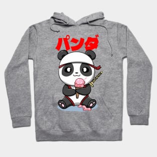 Kawaii Ninja Panda eating ice cream パンダ Hoodie